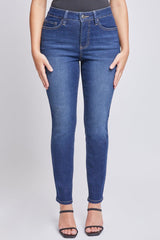 Vaqueros skinny de tiro alto sostenibles azules para mujer