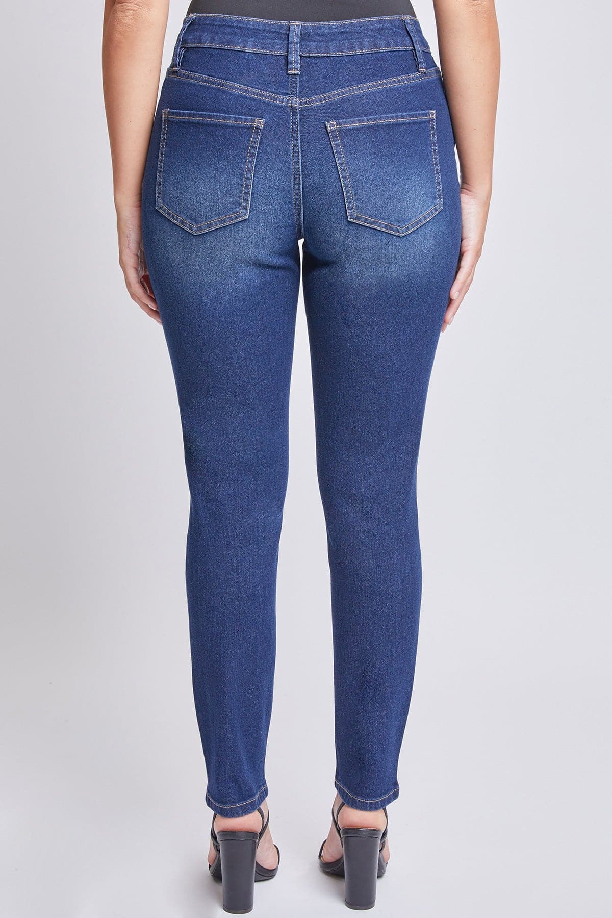 Vaqueros skinny de tiro alto sostenibles azules para mujer