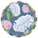Plato ondulado con ensalada, hortensias, 8"