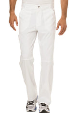 Men's Fly Front Scrub Pants White