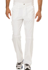 Men's Fly Front Scrub Pants White
