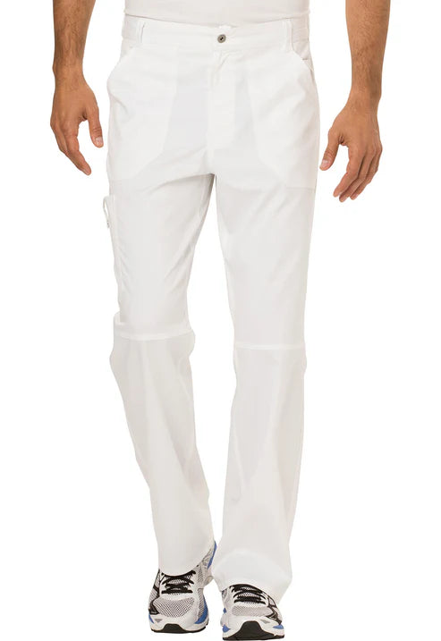 Men's Fly Front Scrub Pants White