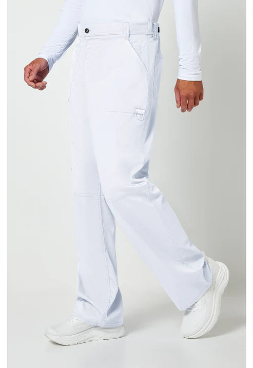 Men's Fly Front Scrub Pants White