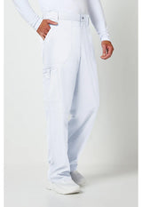 Men's Fly Front Scrub Pants White