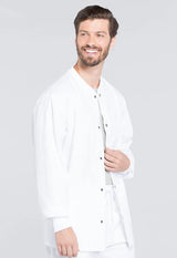 Chaqueta Blanca para Hombre con Cierre de Broches