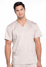 Parte superior con cuello en V para hombre, color caqui