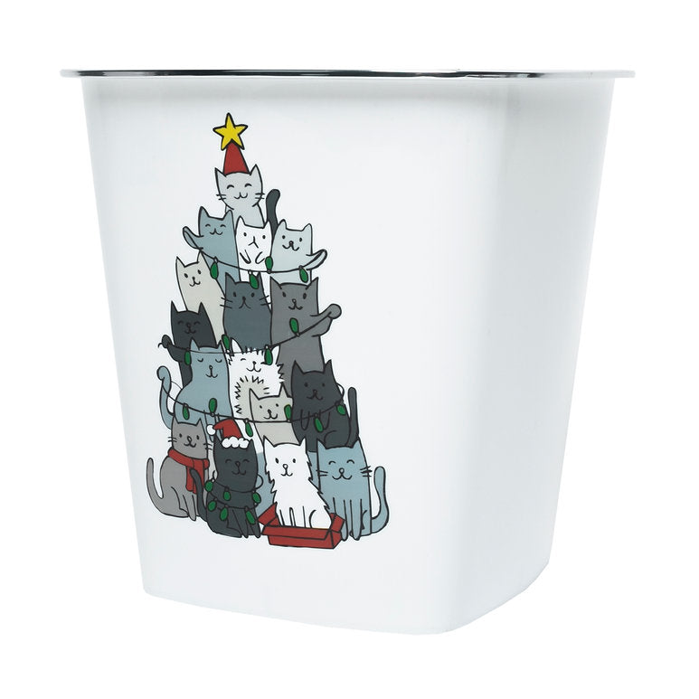 Árbol para gatos con bote de basura