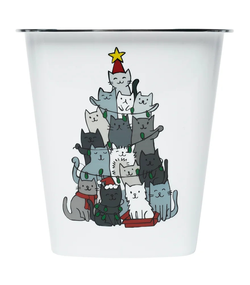 Árbol para gatos con bote de basura