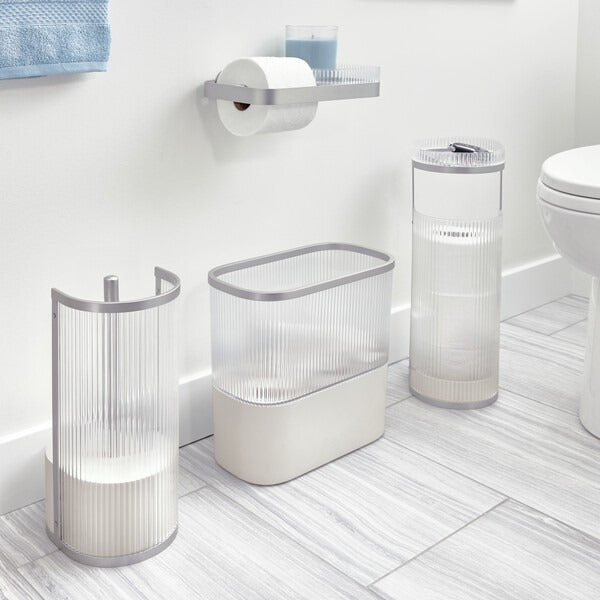 Papelera acanalada con reserva de papel higiénico