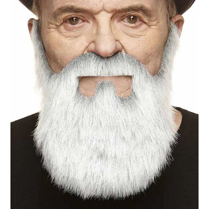 Bigote y barba, grises y blancos