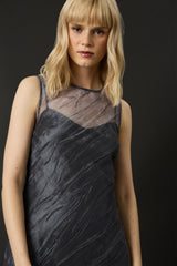 2-piece organza slipdress Grey  - Maggy London