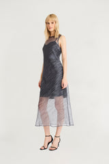 2-piece organza slipdress Grey  - Maggy London