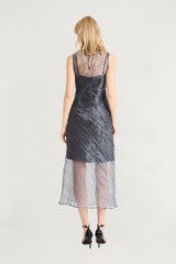 2-piece organza slipdress Grey  - Maggy London