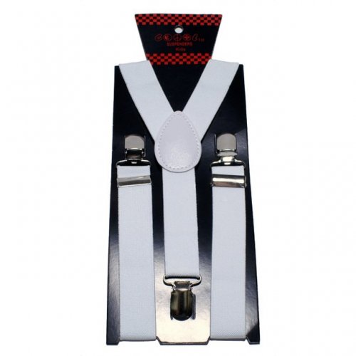 White suspenders
