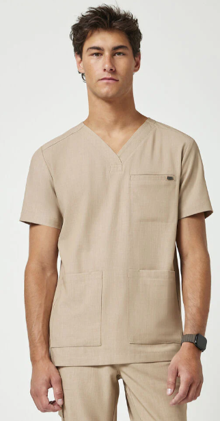 Parte superior de cuello en V para hombre color topo desierto