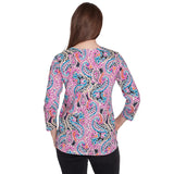 Embellished Paisley Swirl Top Dahlia Multi - Ruby Rd