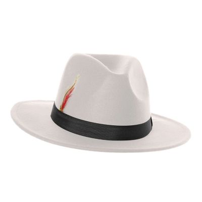 Sombrero de fieltro blanco