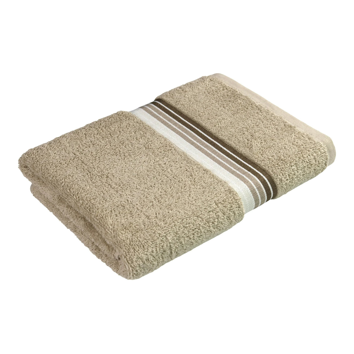 Bath Towel Ombre Stripe Valenjo Tan 27x52