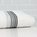 Toalla de Baño Ombre Rayas Blanca 27x52