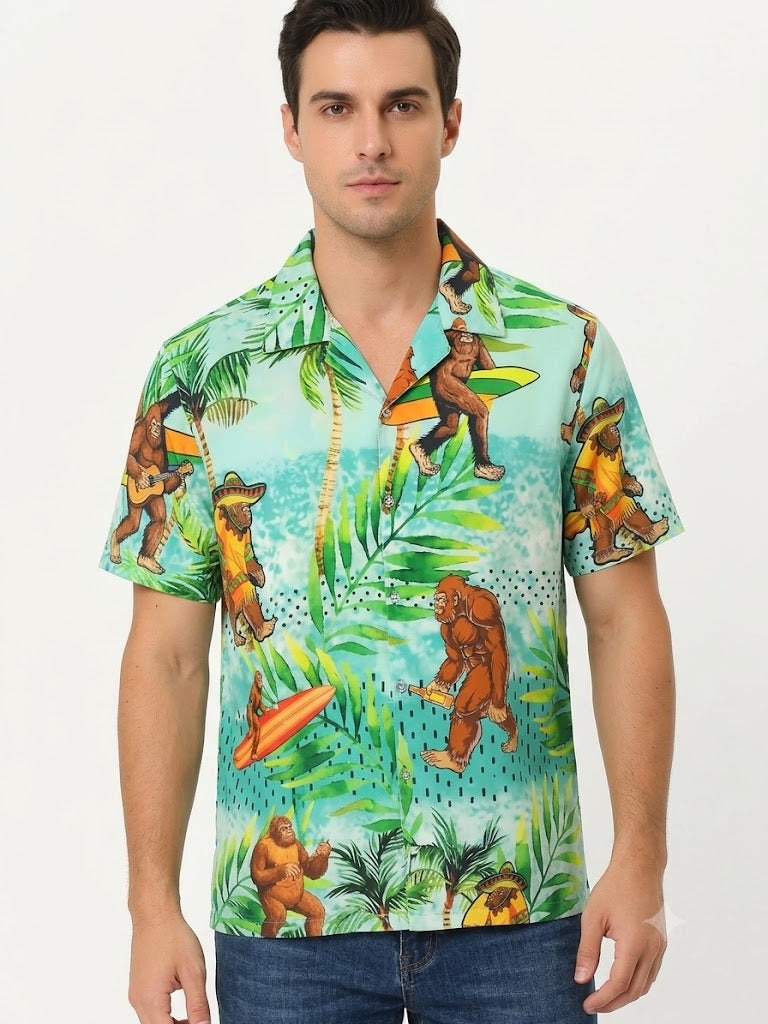 Camisas hawaianas de polialgodón BIGFOOT PLAYA MULTI