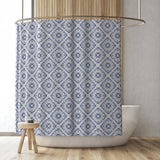 Cortinas de ducha bohemias azules