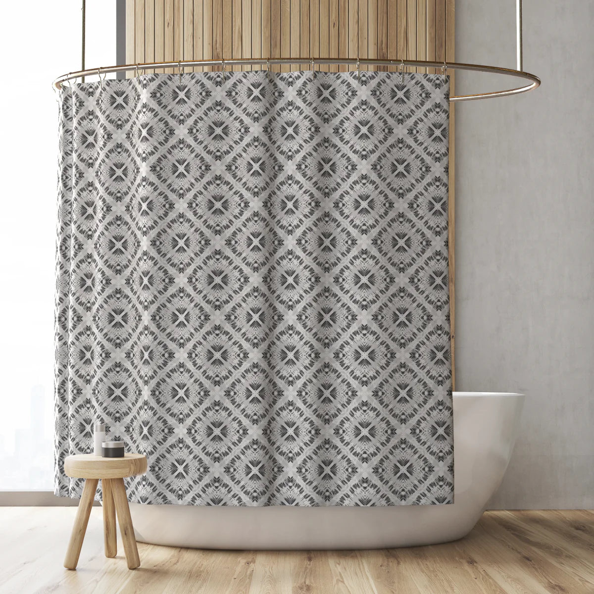 Cortinas de Ducha Bohemias Grises