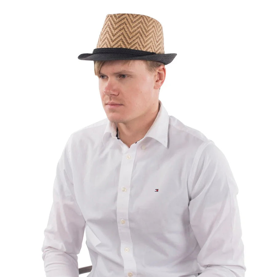 Sombrero Fedora Marrón con Galón