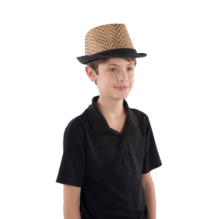 Sombrero Fedora Marrón con Galón