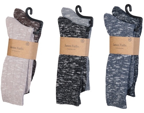 Calcetines térmicos acanalados jaspeados para hombre - Talla 10-13 - Paquetes de 2 pares