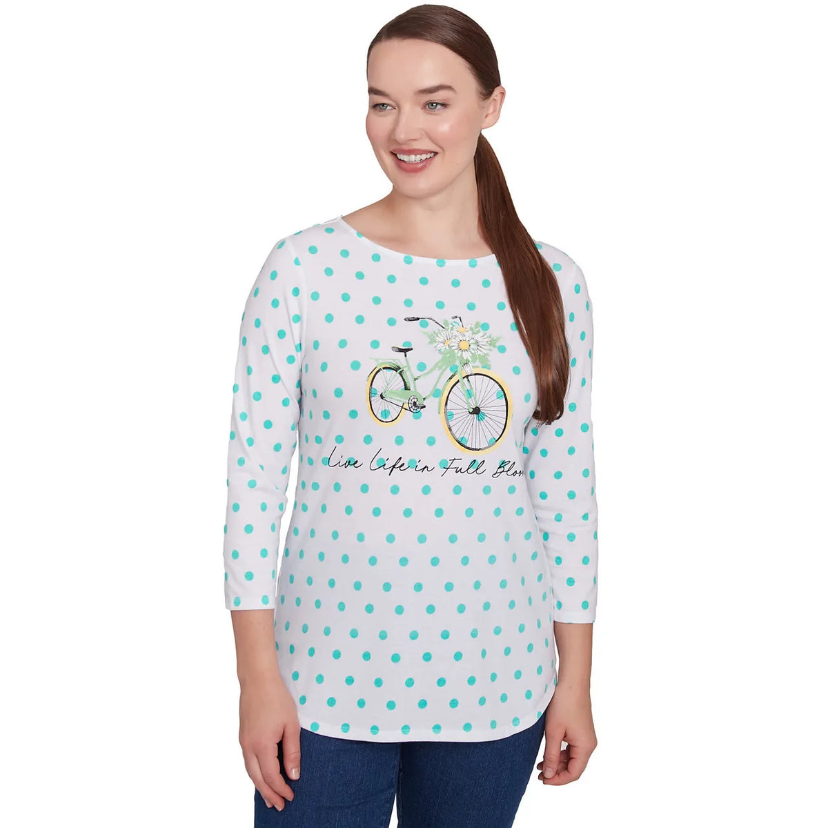 Bicycle In Bloom Camiseta de lunares Julep Multi - Ruby Rd