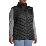 Chaleco de plumas acolchado con diseño de cheurón Plus Down Blend negro