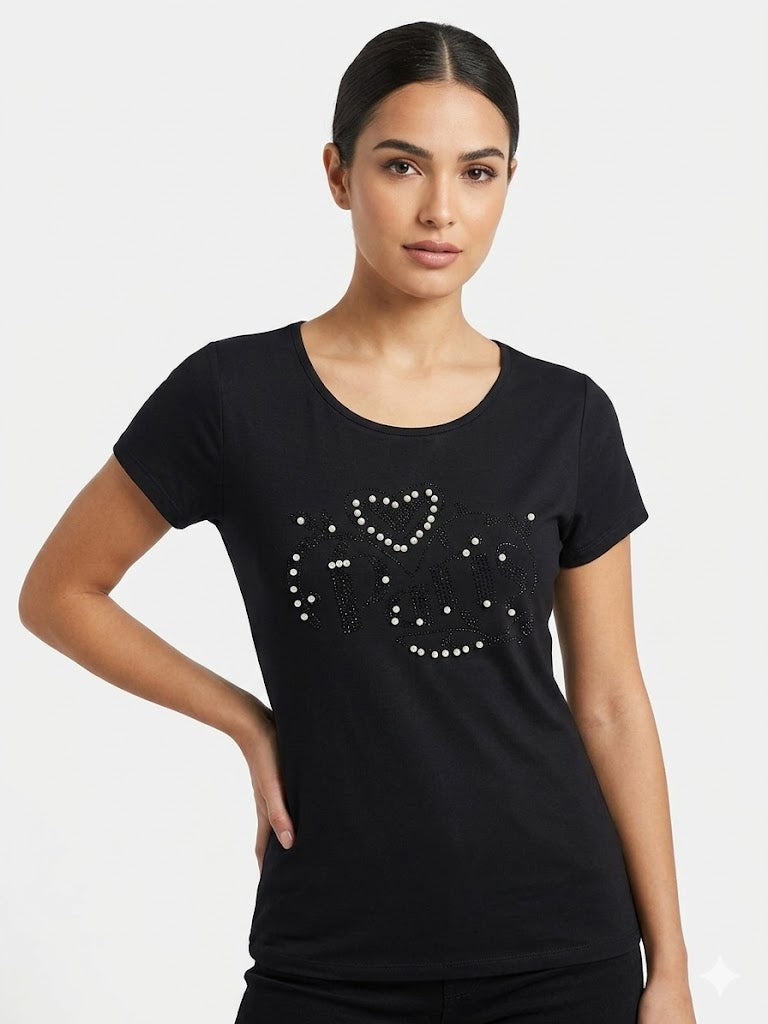 Diamonds Paris  Top Negro