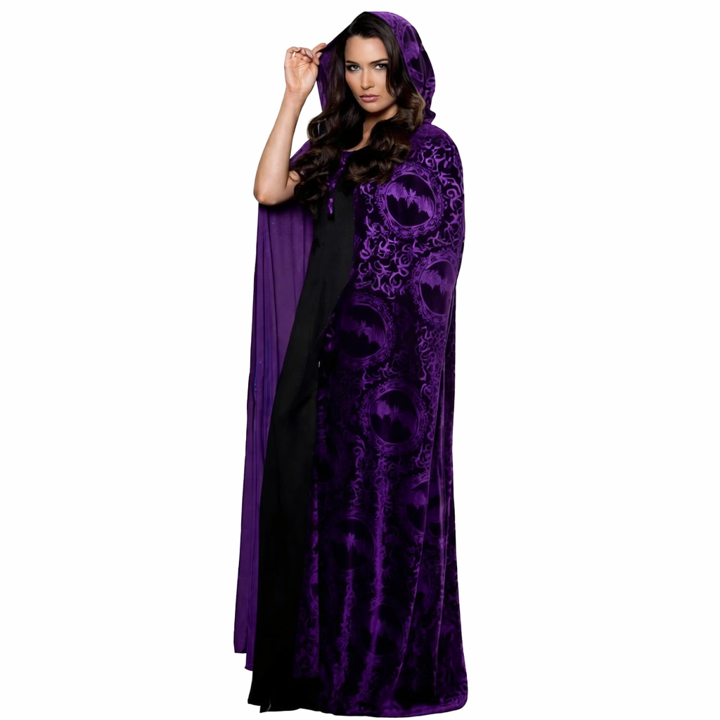Capa de vampiro con capucha - Morado