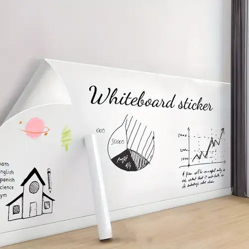 Adhesivo de pizarra blanca de 18 pulg. x 14 pies