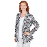 Chaqueta a presión de chermés estampado floral