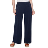 Pantalón Ancho Crepé Elástico Azul Marino - Ruby Rd