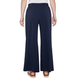 Pantalón Ancho Crepé Elástico Azul Marino - Ruby Rd