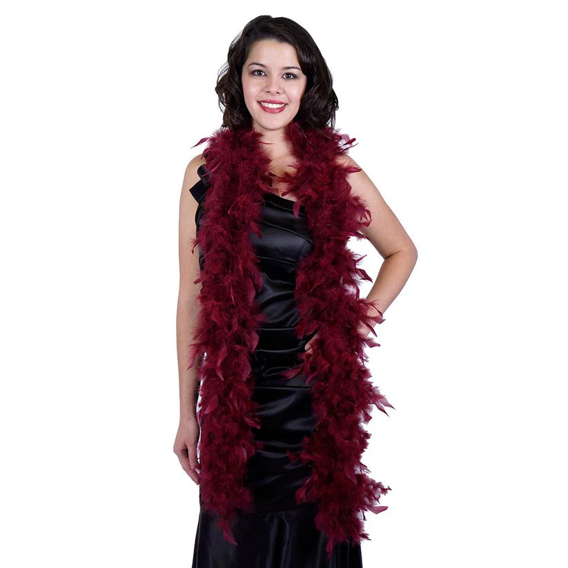 Boa de plumas Chandelle - Ligero - Borgoña