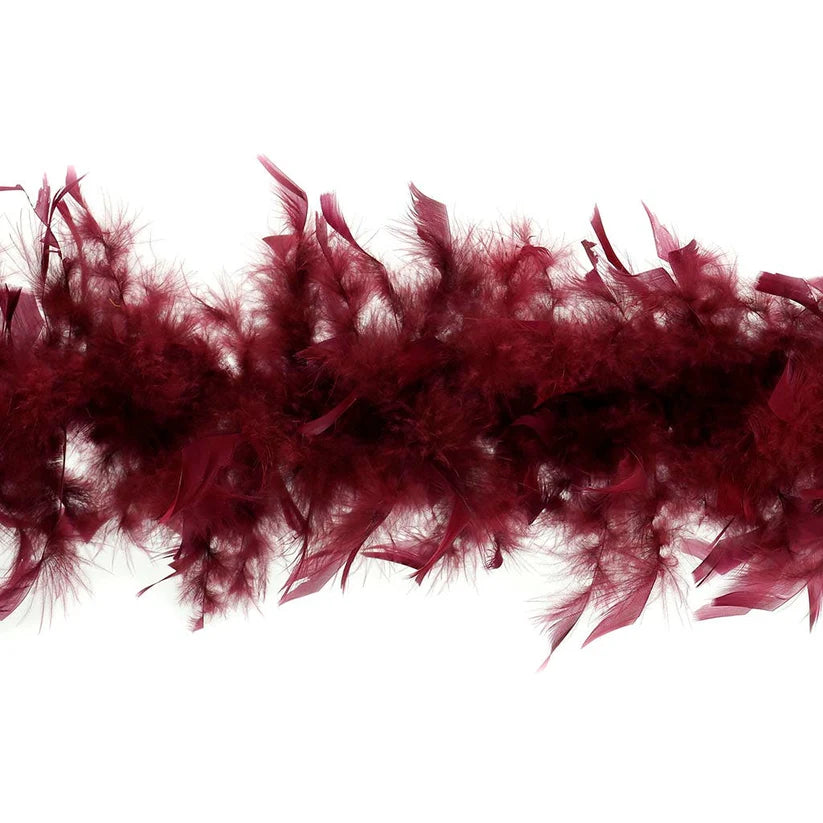 Boa de plumas Chandelle - Ligero - Borgoña