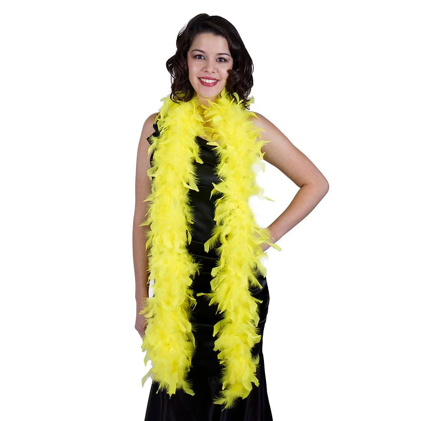 Boa de plumas de Chandelle - Ligera - Amarillo fluorescente