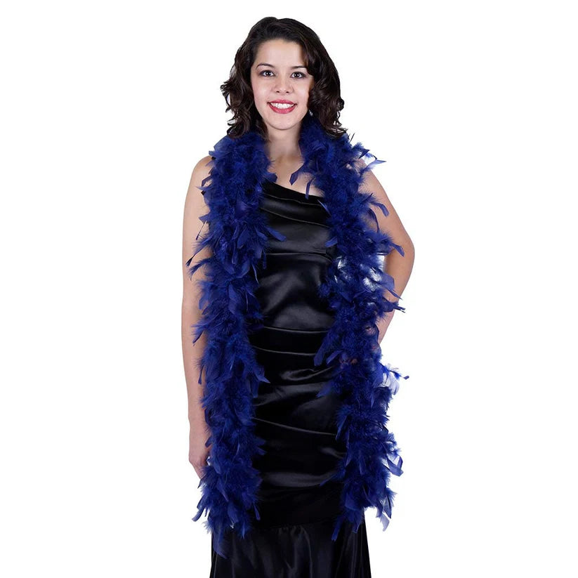 Boa de plumas de chandelle - Ligera - Azul marino
