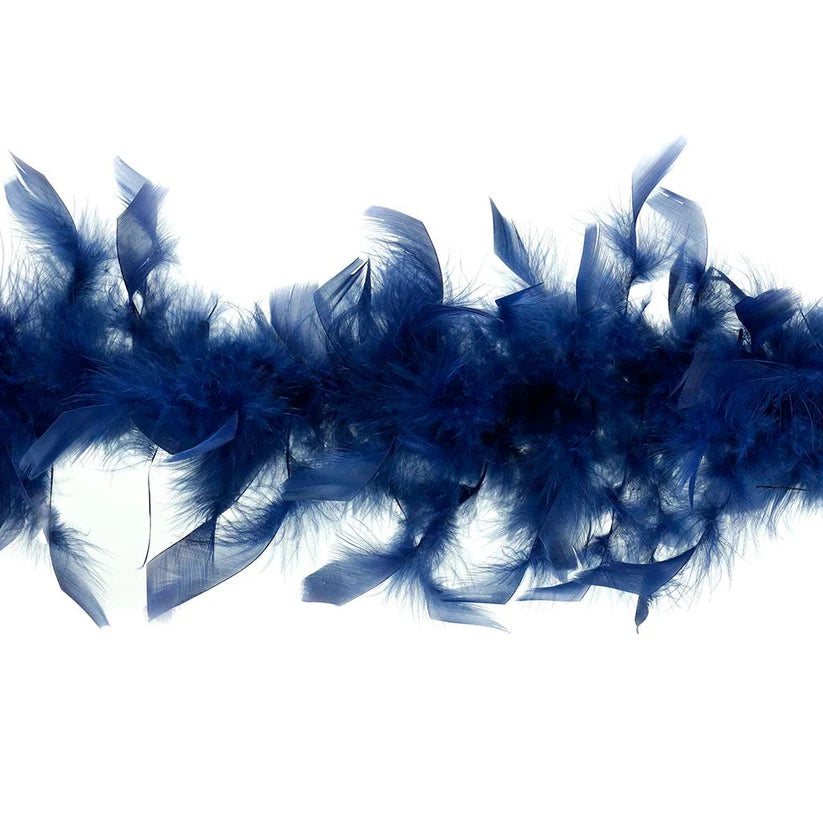 Boa de plumas de chandelle - Ligera - Azul marino