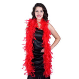 Boa de plumas de chandelle - Ligera - Roja