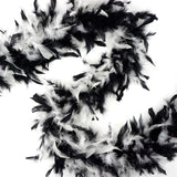 Boa de plumas de Chandelle - Ligero - Blanco/Negro