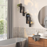 Montage Metal Wall Shelves, Set of 2 Black