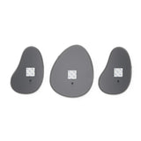 Hubba Pebble Juego de 3 Metálico-Titanio