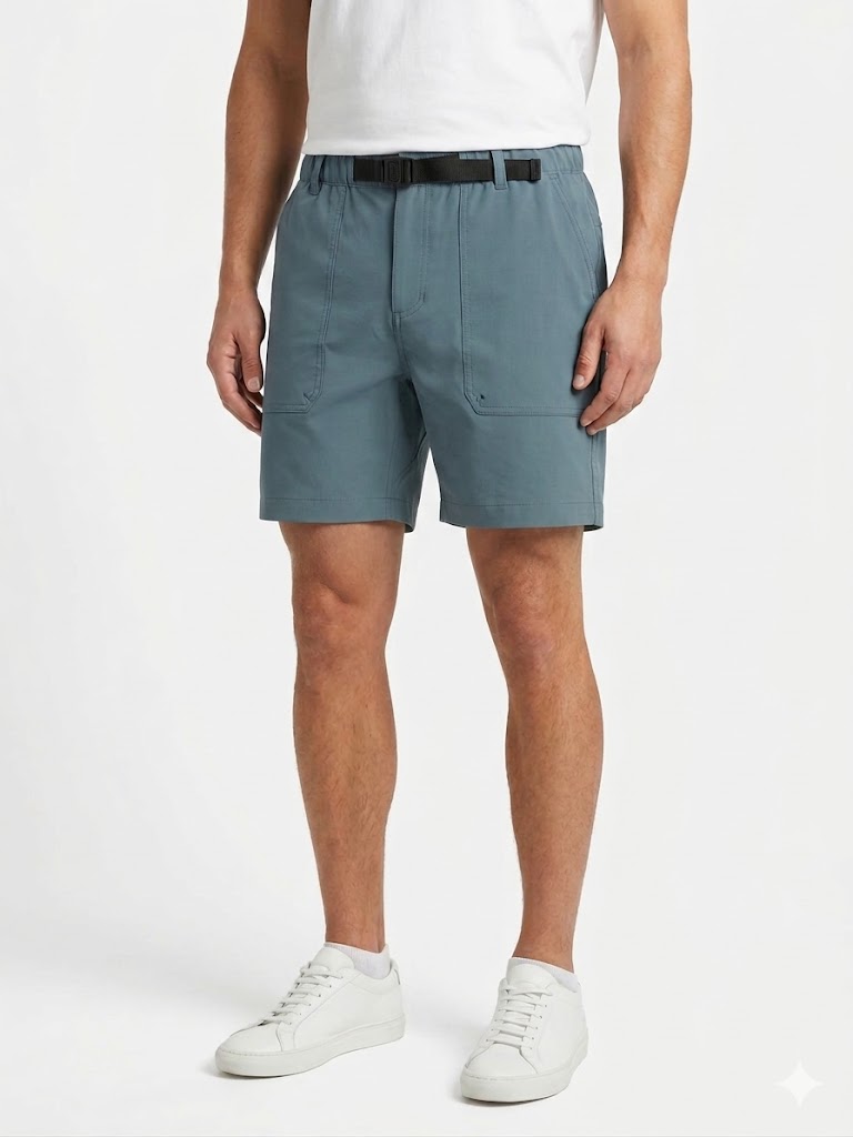 Pantalón Corto de Senderismo Ribston de Poliéster Gris Tormenta