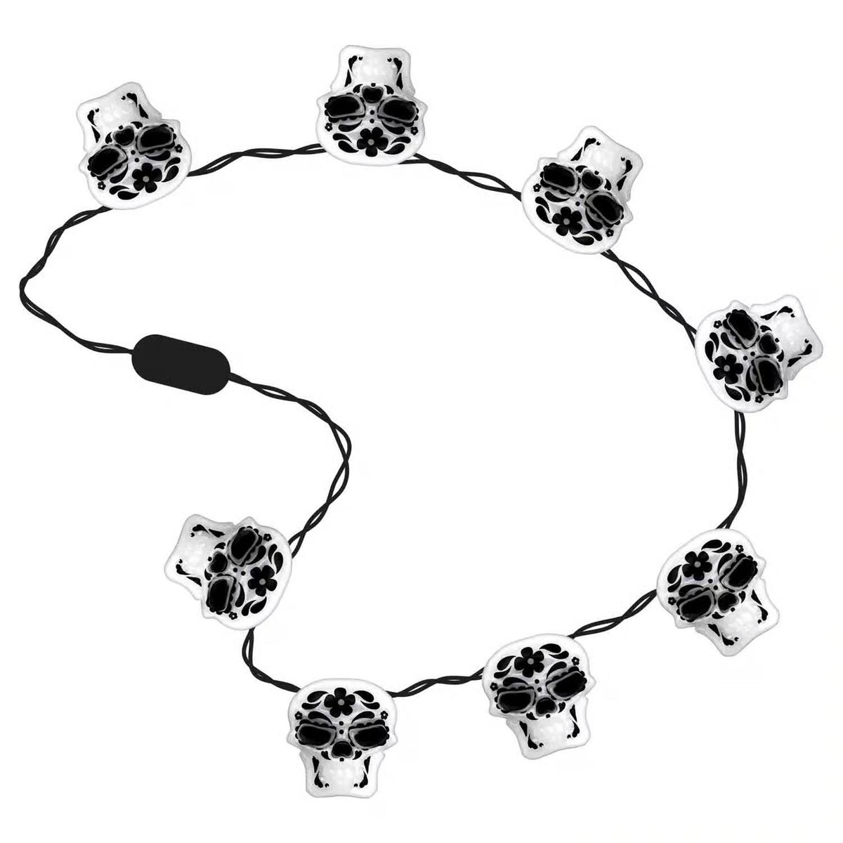 Collar de calavera LED del Día de Muertos