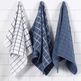 3Pk Terry Kitchen Towel Federal Blue  16 x 25