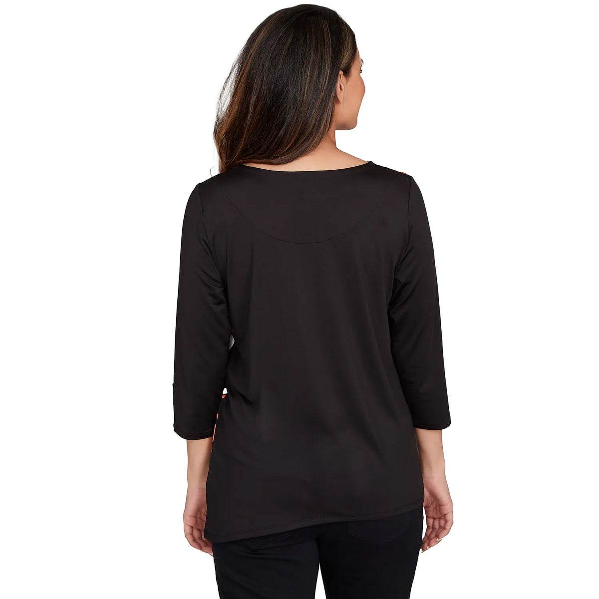Top floral audaz de manga abotonada negro multi - Ruby Rd